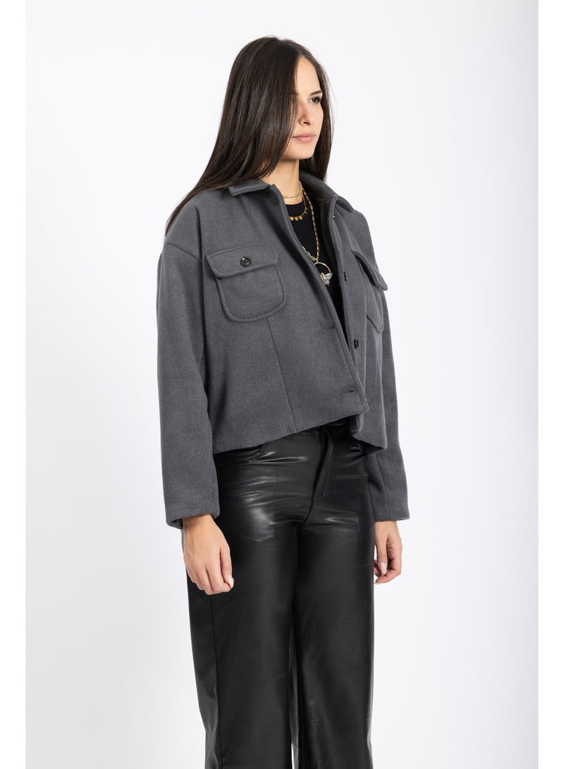 AMICI Wool jacket charcoal - Image 2
